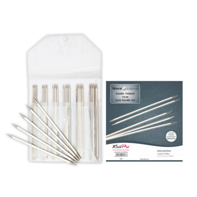 KnitPro NOVA CUBICS Double Pointed Needle Set 15 cm (5 sizes 2-4.00 mm)
