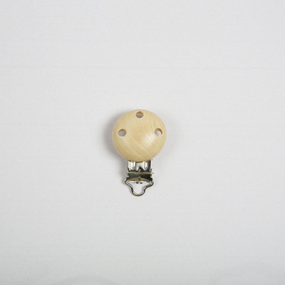Suspender clips in wood, round