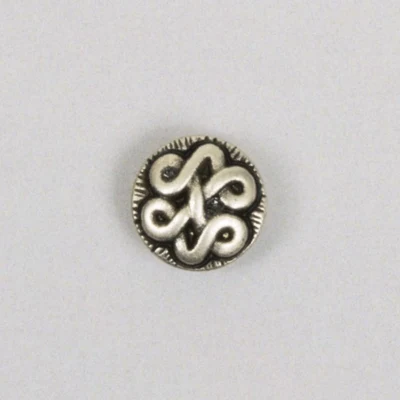 Metal knob 15mm w / eye Gl. silver