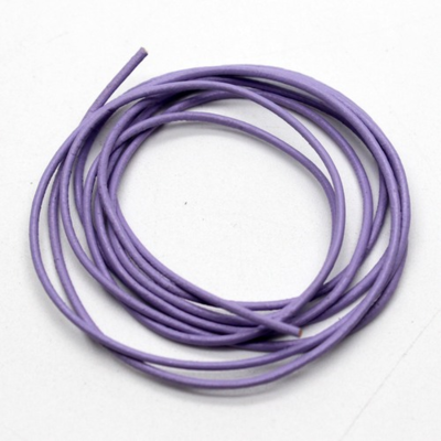 Leather cord, Purple, 1 meter