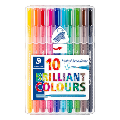 STAEDTLER Triplus Broadliner 338, 10 pcs