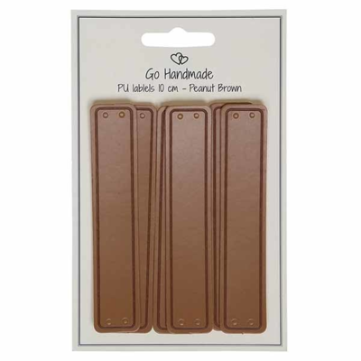 Go Handmade Leather Labels 10 x 2 cm (6 pcs)