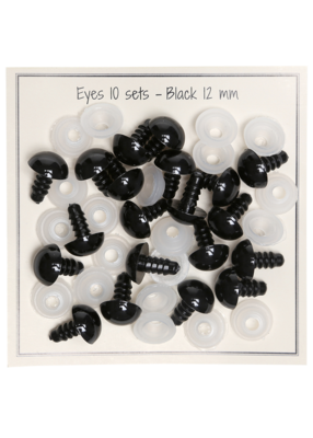 Go Handmade Safety Eye Black 12mm (10 pairs)