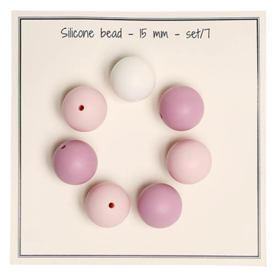 Go Handmade Silicone Beads 15 mm (mix)