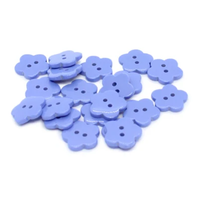 HobbyArts Plastic buttons Purple Flower, 15mm, 20 pcs