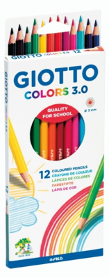 Giotto Colors 3.0 Coloured Pencils, 12 pcs