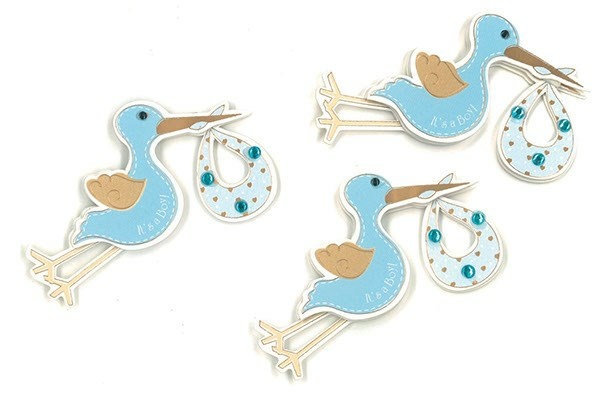 Stickers Stork Light blue, 3 pcs