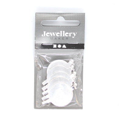 Brooch pins Silver-plated 20 mm, 5 pcs