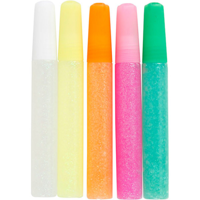Glitter glue, 10 ml, 5 pcs.