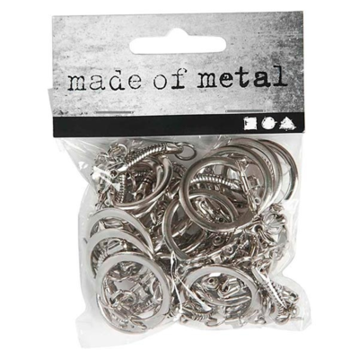 Key rings with chain, 25 pcs