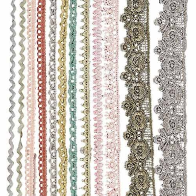 Decorative lace Ass. colors, 12 pcs