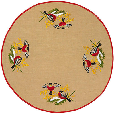 Christmas tree carpet Embroidery kit Birds