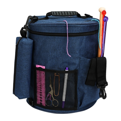 Knitting Bag Round Denim