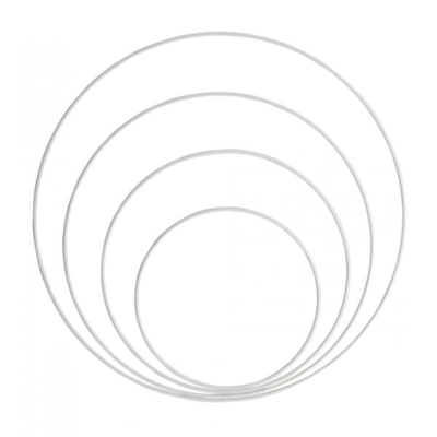 Go Handmade Metal Rings Mix White