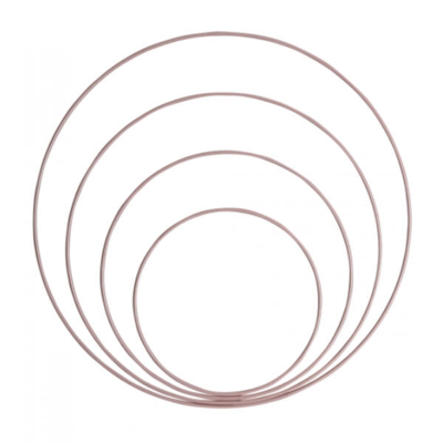 Go Handmade Metal Rings Mix Old Pink