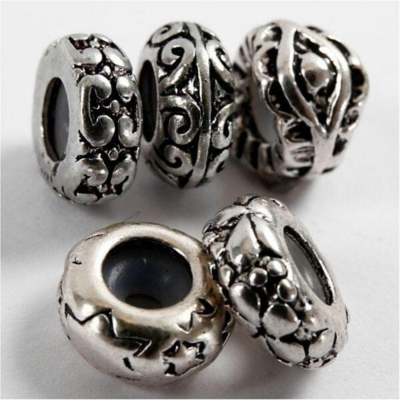 Metal links silver-plated, 10 pc