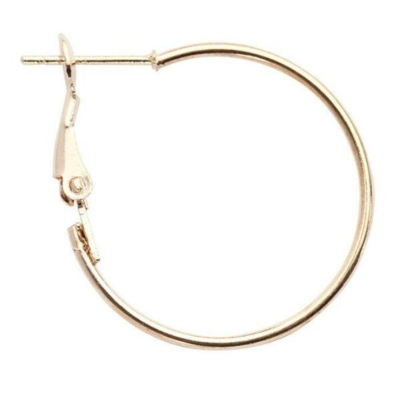 Earring, 25 mm, gold-plated, 8 pcs.