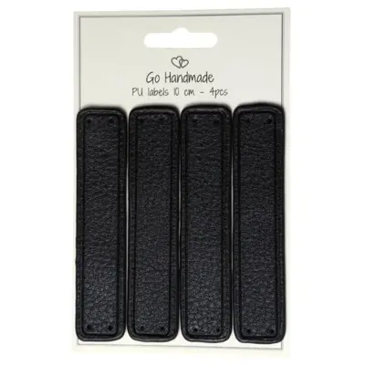 Go Handmade Leather Labels 10 x 2 cm (4 pcs)