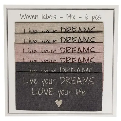 Go Handmade Woven Labels, 65 x 30 mm, 6 pcs.