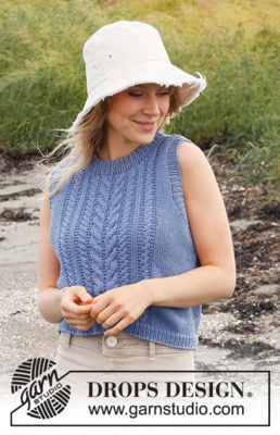 221-11 Swept Away Top by DROPS Design