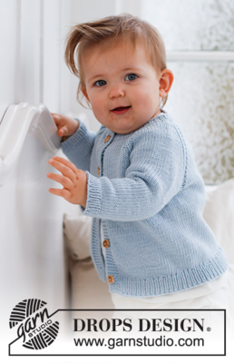 42-6 Dream in Blue Cardigan by DROPS Design