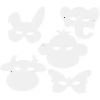 Masks, animals, White 100 pcs