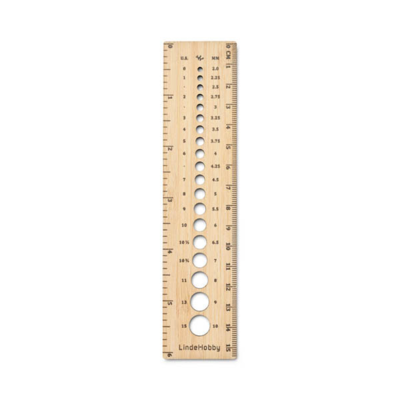LindeHobby Knitting Needle Gauge