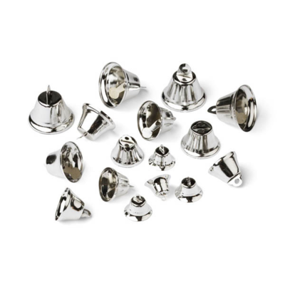 HobbyArts Bells, Silver Mix, 16 pcs.