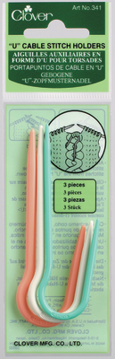 Clover Cable stitch holders (U-shaped), 3 pcs